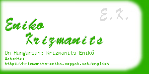 eniko krizmanits business card